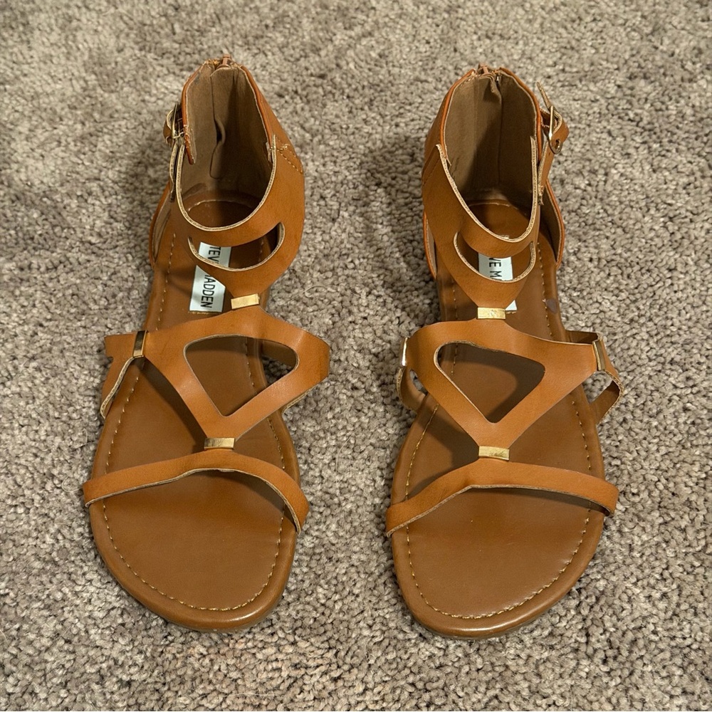 Steve Madden Brown Strappy Sandals